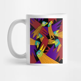 Parrot bird pattern in color Mug